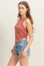 Mineral Washed Ribbed Scoop Neck Tank Top - Image 2