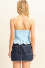 Summer Smocked Waist Poplin Cami Top - Image 3