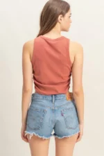 Mineral Washed Ribbed Scoop Neck Tank Top - Image 3